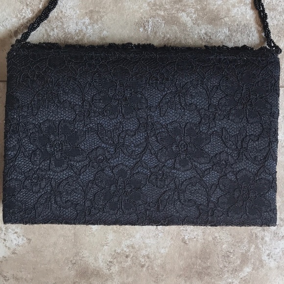 Vintage La Regale Beaded and Lace Clutch - Picture 3 of 8